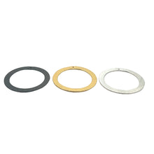 Load image into Gallery viewer, Wide and Brushed Ear Ring Hoops/ Circles. E-coated, Brushed Finish, Rings/Circles/Hoops. Available in Three  colors and Two sizes.: Silver Plated / 38mm
