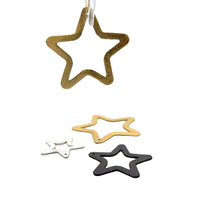Load image into Gallery viewer, Star Shaped Pendant/Charm Gold Finished/Silver Plated, Gunmetal: Silver Plated / 24mm
