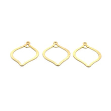 Load image into Gallery viewer, Gold  Finish And Silver plated ,Gunmetal  E-Coated, Brushed Finish, Earring Components, Two Loops Findings, Two Size :47mX30m,39mX29m: Silver Plated / 47mmX30mm
