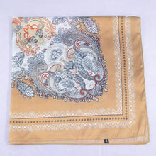 Load image into Gallery viewer, Ornate Paisley Medallion Print Satin Square Scarf: RD

