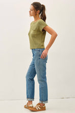 Load image into Gallery viewer, [NEW COLOR] PATCH POCKET DOLMAN CAP SLEEVE BOXY KNIT: CHARCOAL / ML
