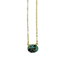 Load image into Gallery viewer, Gold Plated Turquoise Necklace
