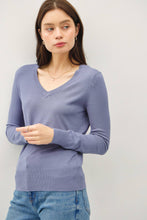 Load image into Gallery viewer, Dusty Blue V-Neck Seater
