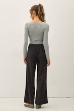 Load image into Gallery viewer, 29" INSEAM TENCEL WIDE LEG PANTS: EARTH GREY / S
