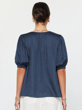 Load image into Gallery viewer, Puff Short Sleeve V-neck Top: Taupe / L
