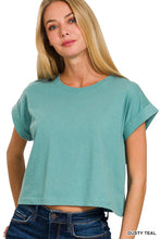 Load image into Gallery viewer, `Cotton Short Sleeve Tee: DUSTYTEAL-163871 / S
