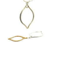 Load image into Gallery viewer, Gold  Finish And Silver plated ,Gunmetal  E-Coated, Brushed Finish, Earring Components, Two Loops Findings, Two Size :47mX30m,39mX29m: Silver Plated / 47mmX30mm
