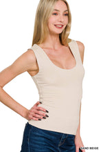 Load image into Gallery viewer, `Double Layer Rayon Tank Top: BLUE GREY-177617 / L
