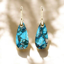 Load image into Gallery viewer, Ocean Energy Protection Teardrop Earrings: Silver
