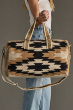 Load image into Gallery viewer, Cream, Black &amp; Tan Western Duffel
