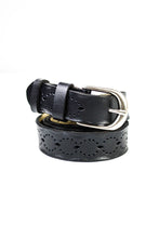 Load image into Gallery viewer, Black Leather Punch Belt
