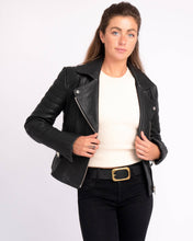 Load image into Gallery viewer, Munroe | Leather Biker Jacket: Cognac / S
