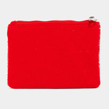 Load image into Gallery viewer, White Heart Seed Bead Coin Purse
