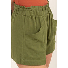 Load image into Gallery viewer, Summertime Linen Blend Shorts - Olive
