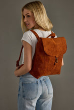 Load image into Gallery viewer, Rust Corduroy Backpack
