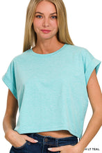 Load image into Gallery viewer, `Cotton Short Sleeve Tee: DUSTYTEAL-163871 / S
