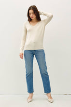 Load image into Gallery viewer, CLASSIC V-NECK SOLID SWEATER: Slate Blue / L
