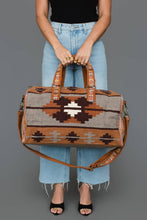 Load image into Gallery viewer, Rust, Gray &amp; Brown Western Duffel
