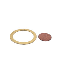 Load image into Gallery viewer, Wide and Brushed Ear Ring Hoops/ Circles. E-coated, Brushed Finish, Rings/Circles/Hoops. Available in Three  colors and Two sizes.: Silver Plated / 38mm
