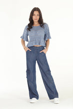 Load image into Gallery viewer, Tencel Wide Leg Cargo Pants
