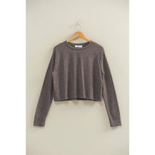 Load image into Gallery viewer, Dark Chocolate Cropped Sweatshirt
