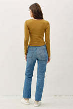 Load image into Gallery viewer, SOFT CORE - BASIC SQUARE NECK LONG SLEEVE TOP: Black / S

