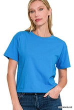 Load image into Gallery viewer, `100% Cotton Crew Neck Short Sleeve Tee Zenana: H ASH JADE-174830 / L
