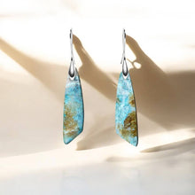 Load image into Gallery viewer, Heavenly Amazonite Hook Earrings: Silver
