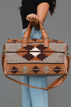 Load image into Gallery viewer, Rust, Gray &amp; Brown Western Duffel
