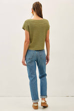 Load image into Gallery viewer, [NEW COLOR] PATCH POCKET DOLMAN CAP SLEEVE BOXY KNIT: CHARCOAL / ML
