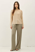 Load image into Gallery viewer, NEW COLOR-LIGHTWEIGHT DROP SHOULDER PULLOVER RIB KNIT: TAUPE / S
