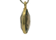 Load image into Gallery viewer, Smoky Quartz Oval Pendant – 9x11mm Gold Plated Sterling Silver Bezel with One Loop – 1 Pc: Gold One Loop
