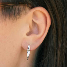 Load image into Gallery viewer, Sterling Silver Hammered Arc Earrings
