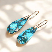 Load image into Gallery viewer, Ocean Energy Protection Teardrop Earrings
