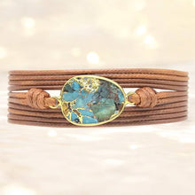 Load image into Gallery viewer, Handmade Adjustable Golden Ocean Wrap Bracelet
