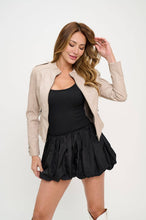 Load image into Gallery viewer, Hazel Vegan Leather Jacket - Cream
