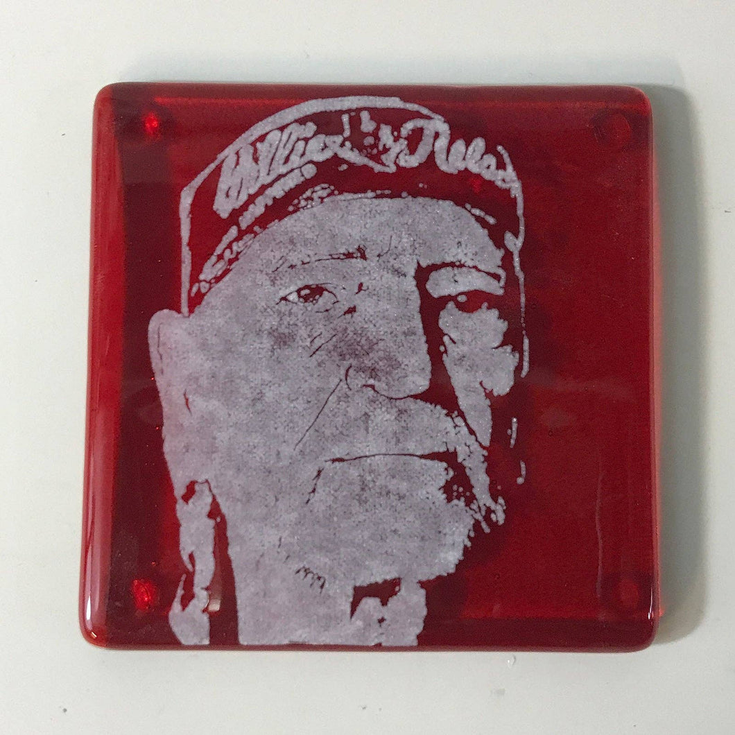 Willie Nelson Country Music Icon Coaster
