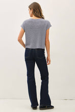 Load image into Gallery viewer, [NEW COLOR] PATCH POCKET DOLMAN CAP SLEEVE BOXY KNIT: CHARCOAL / ML
