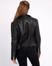 Load image into Gallery viewer, Munroe | Leather Biker Jacket: Cognac / S

