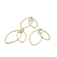 Load image into Gallery viewer, Double Oval Shaped Loops (Gold Finished/Silver Plated) | Purity Beads: Silver Plated

