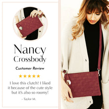 Load image into Gallery viewer, Vegan Woven Crossbody Clutch-Chocolate

