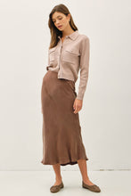 Load image into Gallery viewer, Silky Milk Chocolate Midi Skirt
