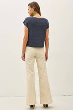 Load image into Gallery viewer, [NEW COLOR] PATCH POCKET DOLMAN CAP SLEEVE BOXY KNIT: CHARCOAL / ML
