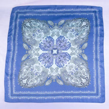 Load image into Gallery viewer, Ornate Paisley Medallion Print Satin Square Scarf: BL
