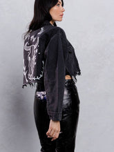 Load image into Gallery viewer, Stay Wild Cropped Denim Jacket - S/M
