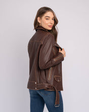 Load image into Gallery viewer, Berlin | Oversized Leather Biker Jacket: Black / L
