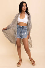 Load image into Gallery viewer, Mandala Tassel Kimono - Olive
