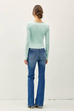 Load image into Gallery viewer, SOFT CORE - BASIC SQUARE NECK LONG SLEEVE TOP: Black / S
