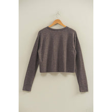 Load image into Gallery viewer, Dark Chocolate Cropped Sweatshirt
