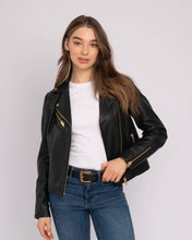 Load image into Gallery viewer, Phoenix  | Leather Moto Jacket: White / S
